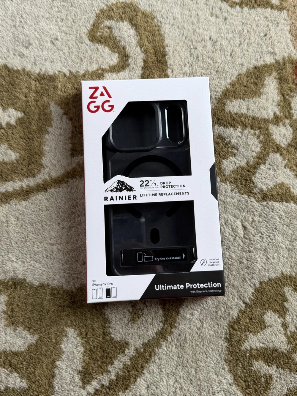 ZAGG Rainier Ultimate Protection Case for iPhone 17 Pro — Black